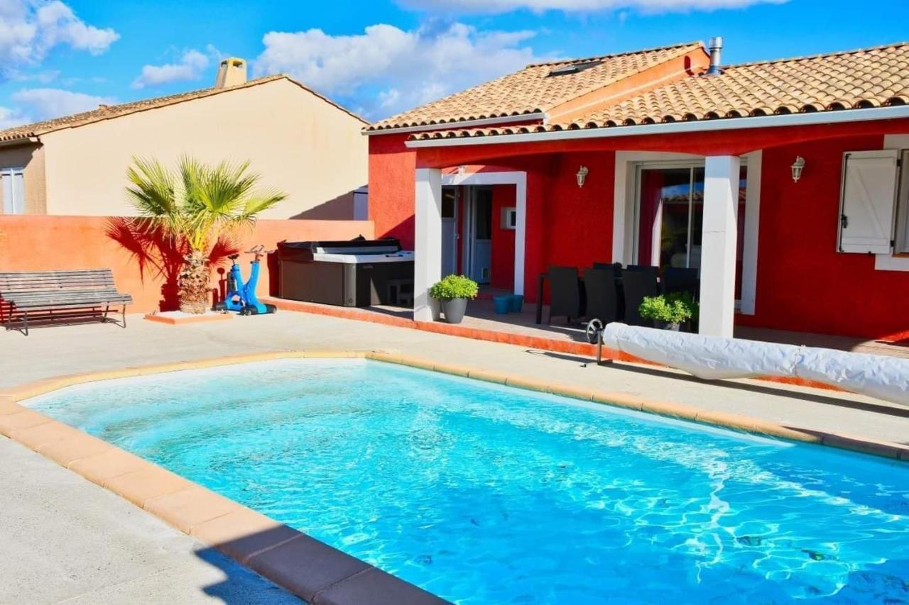 Villa Elegante A Carcassonne Avec Jardin Et Jacuzzi ภายนอก รูปภาพ