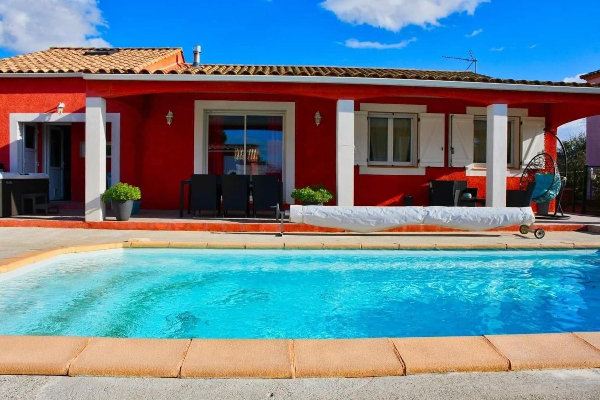 Villa Elegante A Carcassonne Avec Jardin Et Jacuzzi ภายนอก รูปภาพ